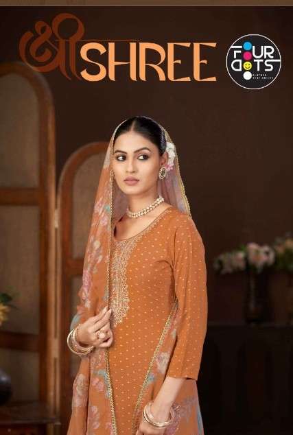 Fourdots Shree Pure Muslin Dress Material - Amrah Wholesale