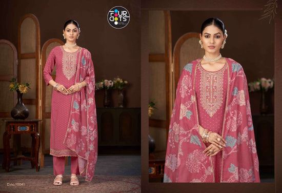Fourdots Shree Pure Muslin Dress Material - Amrah Wholesale