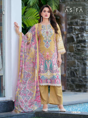 Ganesha Asifa And Nabeel Vol 5 Karachi Cotton Digital Print Dress Material