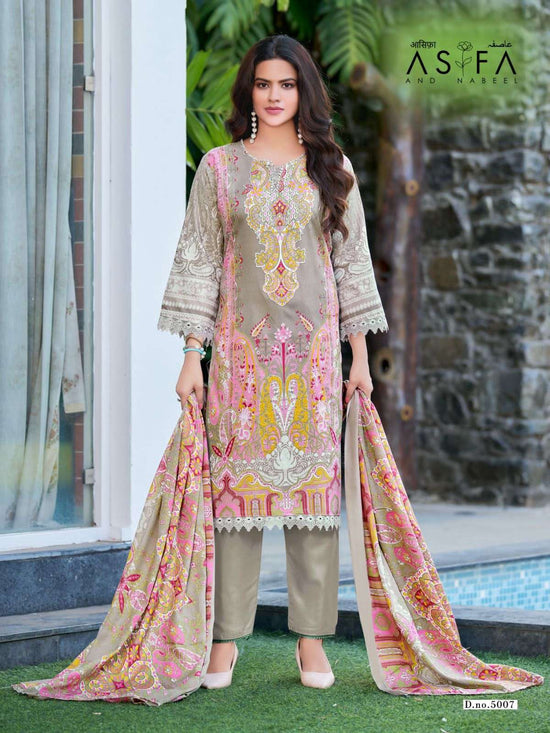 Ganesha Asifa And Nabeel Vol 5 Karachi Cotton Digital Print Dress Material