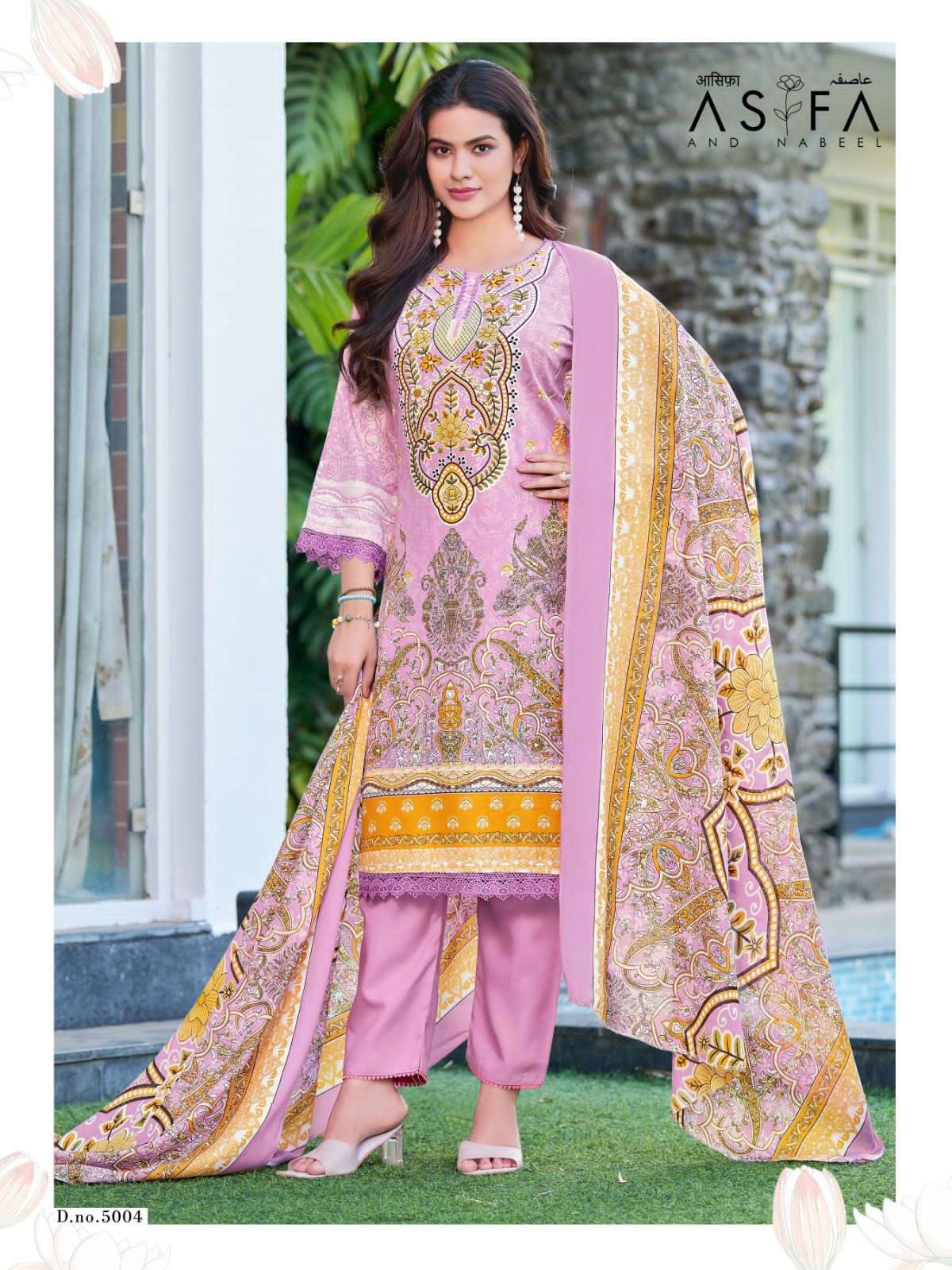 Ganesha Asifa And Nabeel Vol 5 Karachi Cotton Digital Print Dress Material