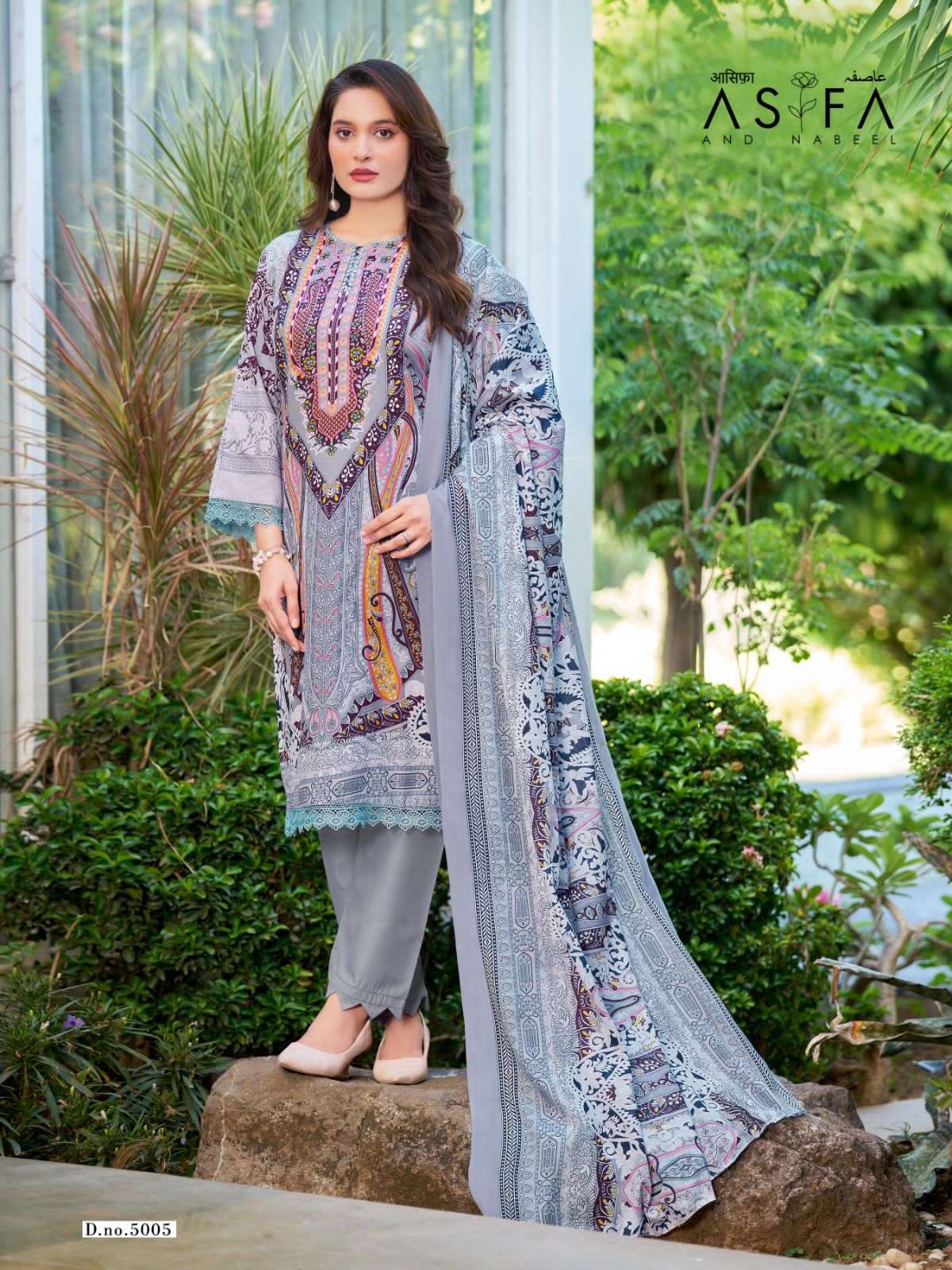 Ganesha Asifa And Nabeel Vol 5 Karachi Cotton Digital Print Dress Material