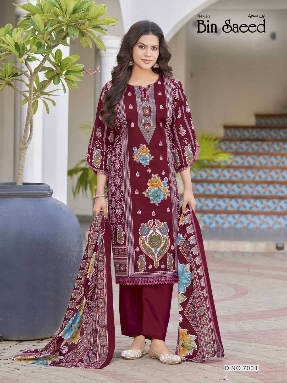 Ganesha Bin Saeed Vol 7 Pure Cotton Karachi Pakistani Suit Set - Amrah Wholesale