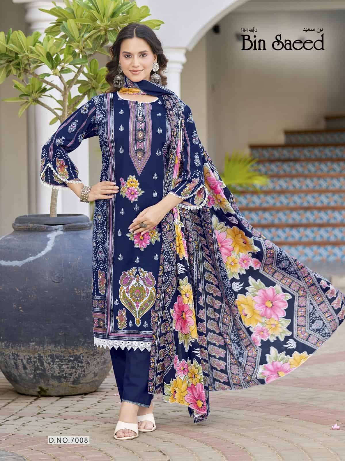 Ganesha Bin Saeed Vol 7 Pure Cotton Karachi Pakistani Suit Set - Amrah Wholesale