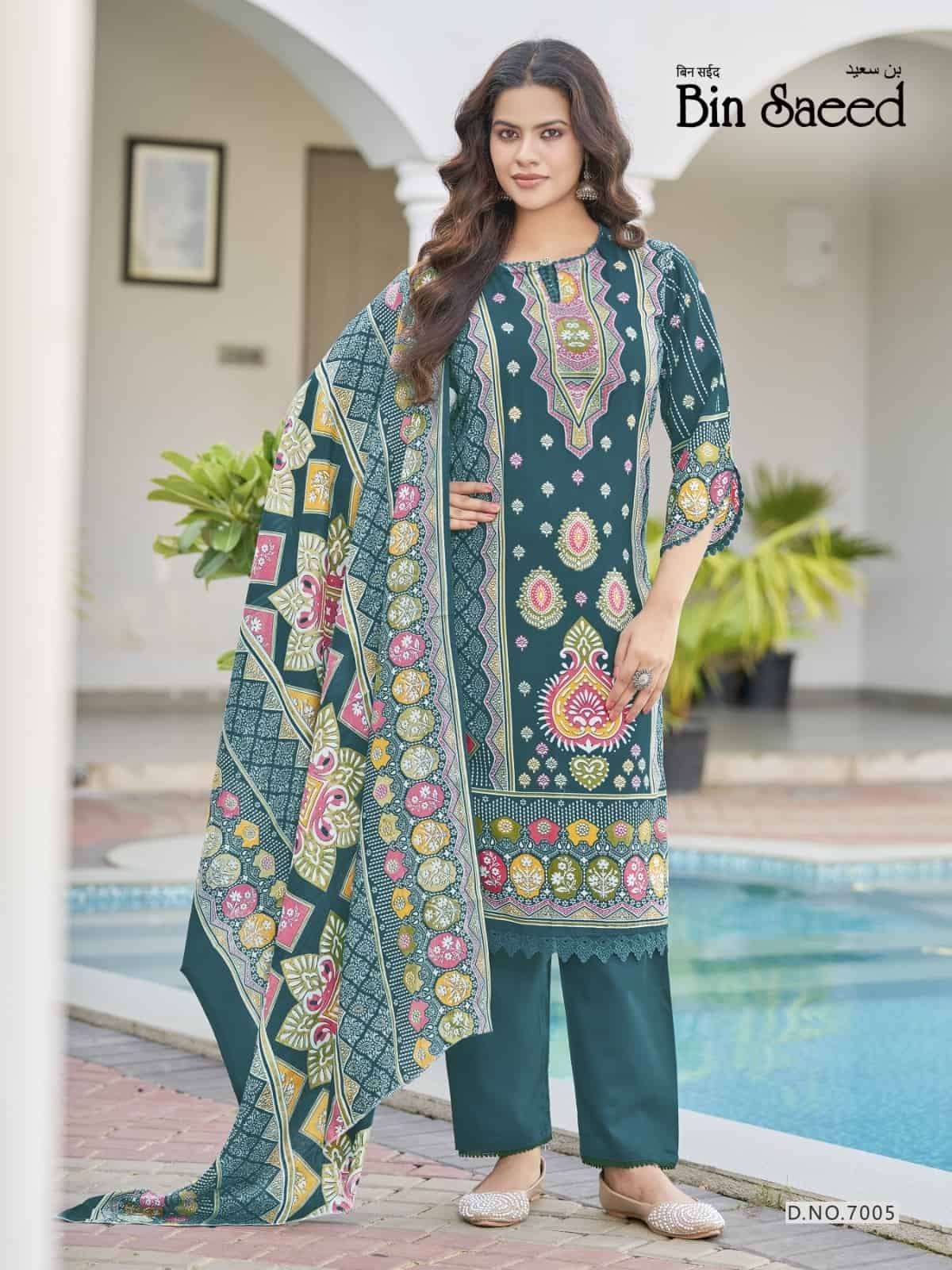 Ganesha Bin Saeed Vol 7 Pure Cotton Karachi Pakistani Suit Set - Amrah Wholesale