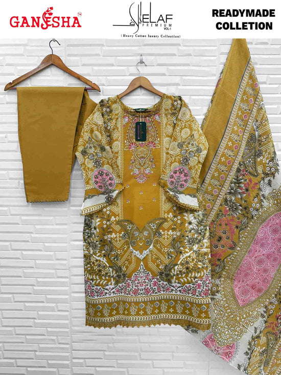 Ganesha Elaf Premium Vol 1 Readymade Karachi Cotton Suit Set
