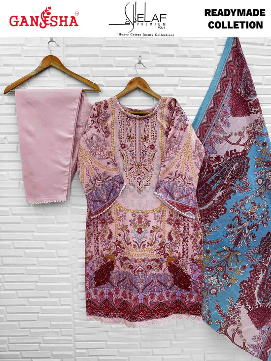 Ganesha Elaf Premium Vol 1 Readymade Karachi Cotton Suit Set