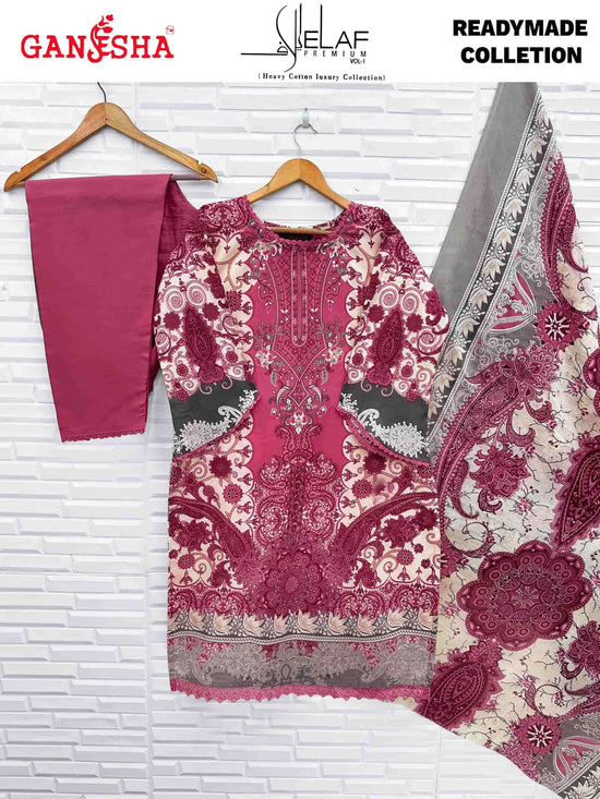 Ganesha Elaf Premium Vol 1 Readymade Karachi Cotton Suit Set