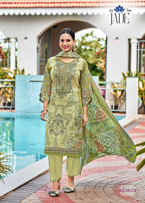 Ganesha Jade Vol-2 Cambric Printed Dress Material - Amrah Wholesale
