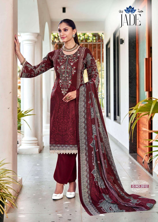 Ganesha Jade Vol-2 Cambric Printed Dress Material - Amrah Wholesale