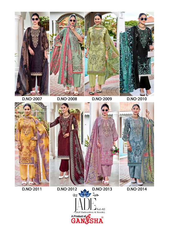 Ganesha Jade Vol-2 Cambric Printed Dress Material