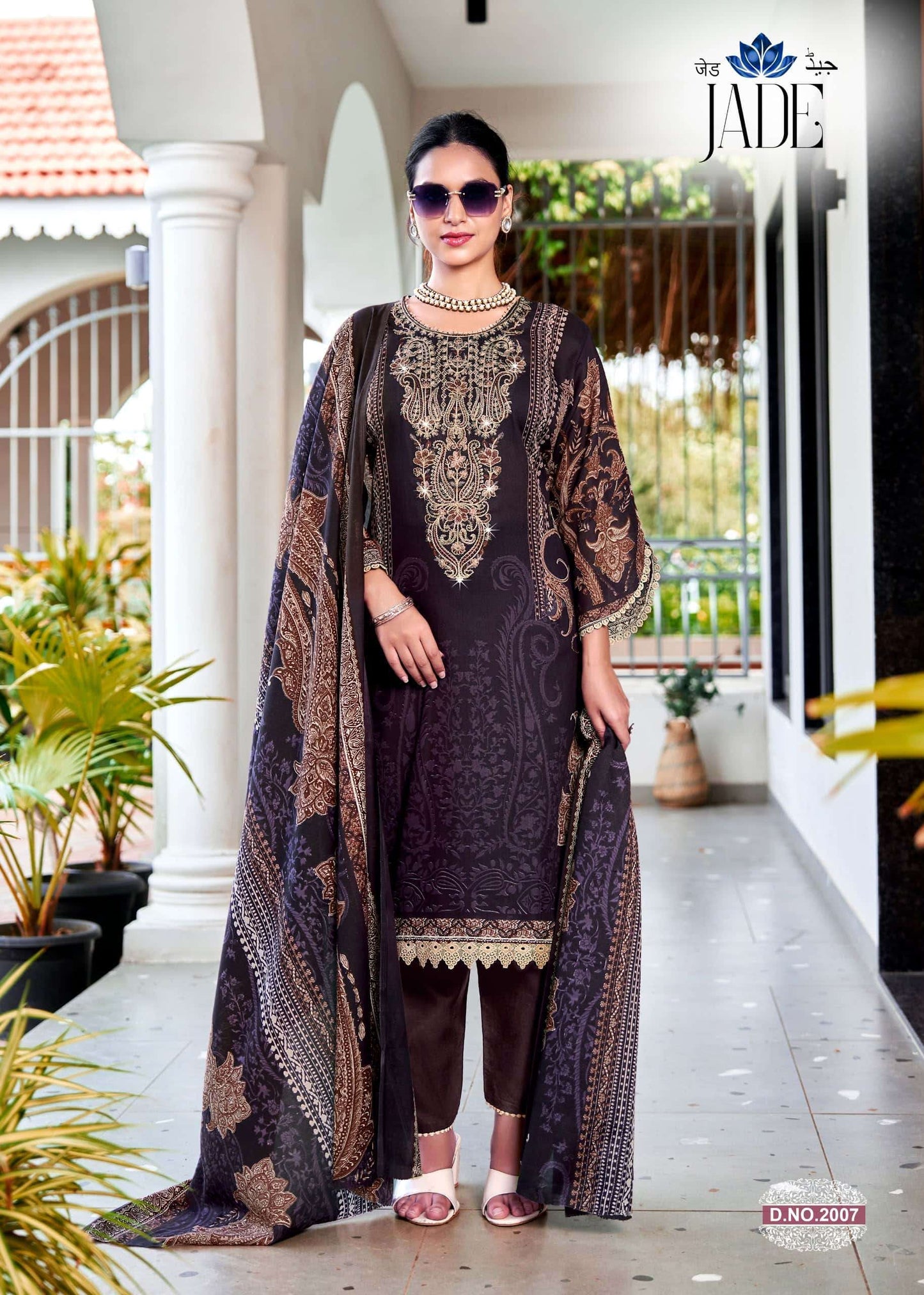 Ganesha Jade Vol-2 Cambric Printed Dress Material