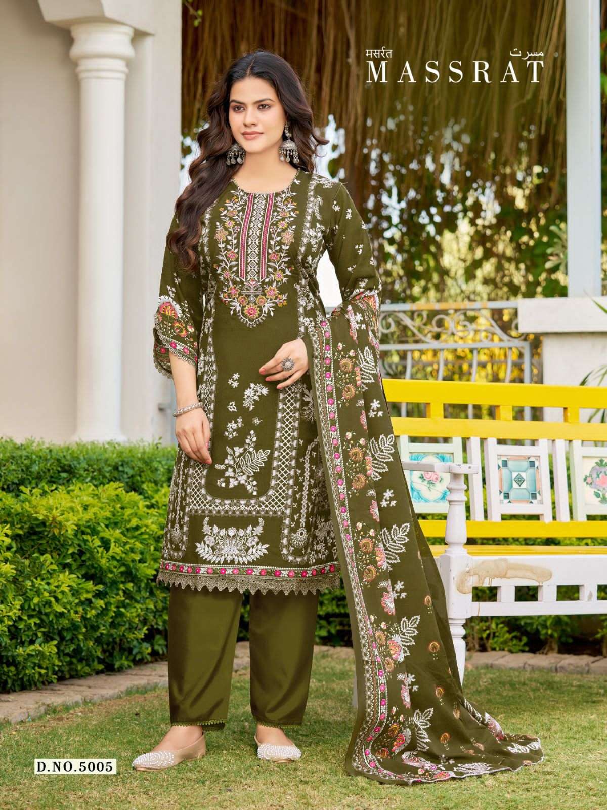 Ganesha Massrat Vol 5 Karachi Cotton Embroidered Dress Material