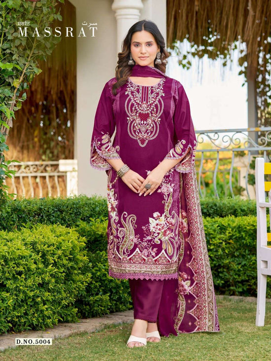 Ganesha Massrat Vol 5 Karachi Cotton Embroidered Dress Material