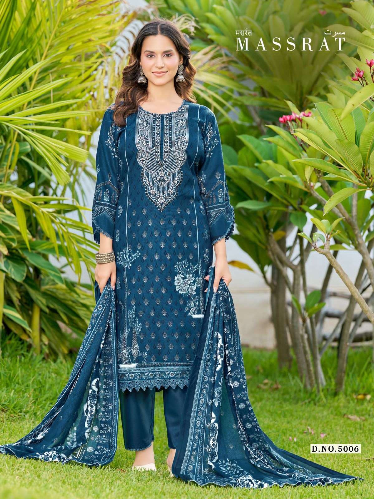 Ganesha Massrat Vol 5 Karachi Cotton Embroidered Dress Material