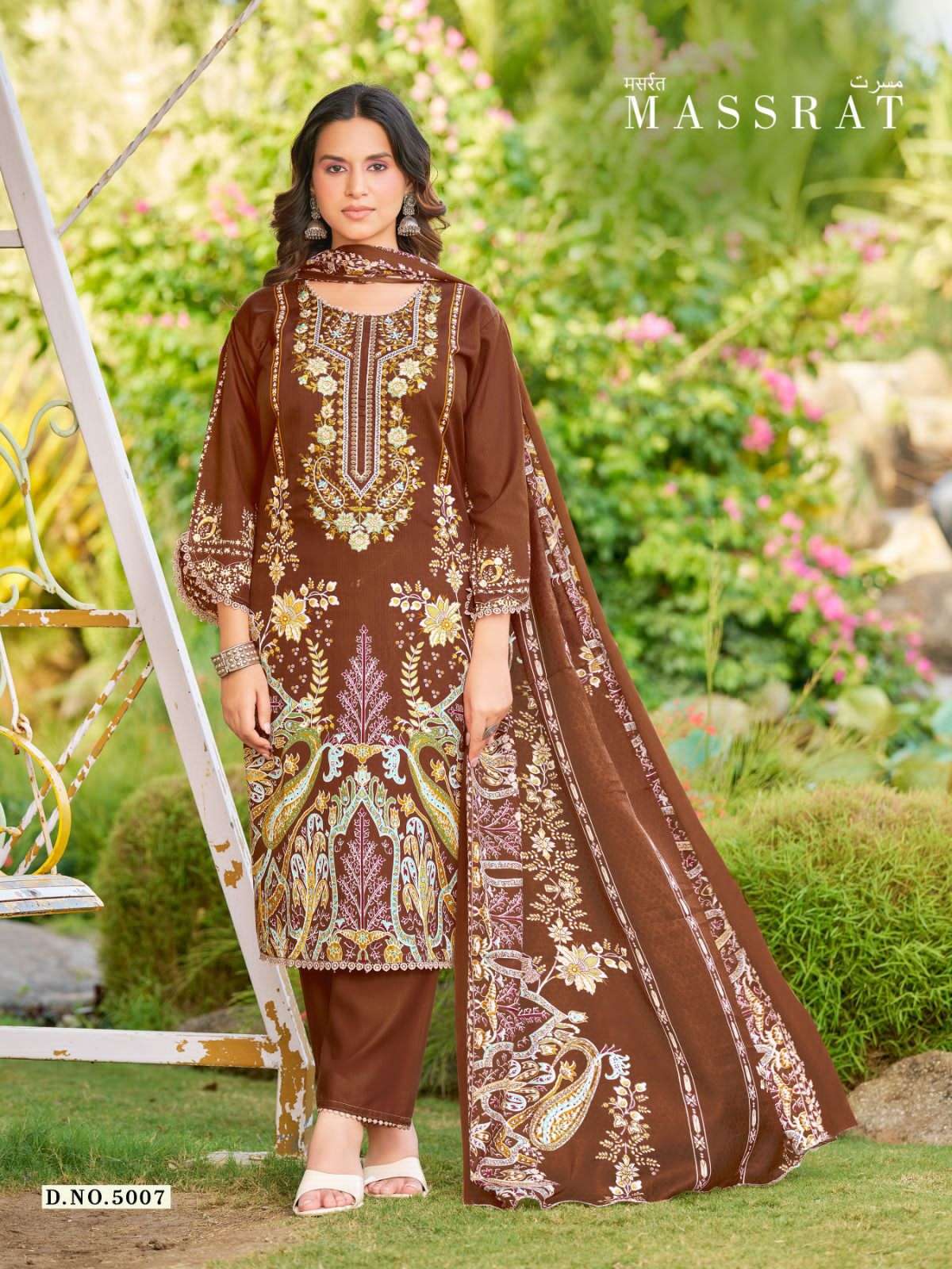 Ganesha Massrat Vol 5 Karachi Cotton Embroidered Dress Material