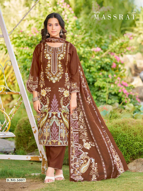 Ganesha Massrat Vol 5 Karachi Cotton Embroidered Dress Material