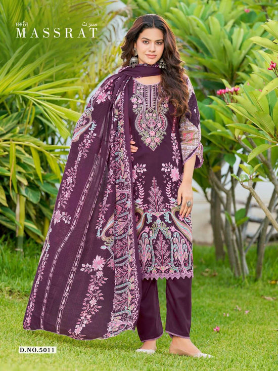 Ganesha Massrat Vol 5 Karachi Cotton Embroidered Dress Material
