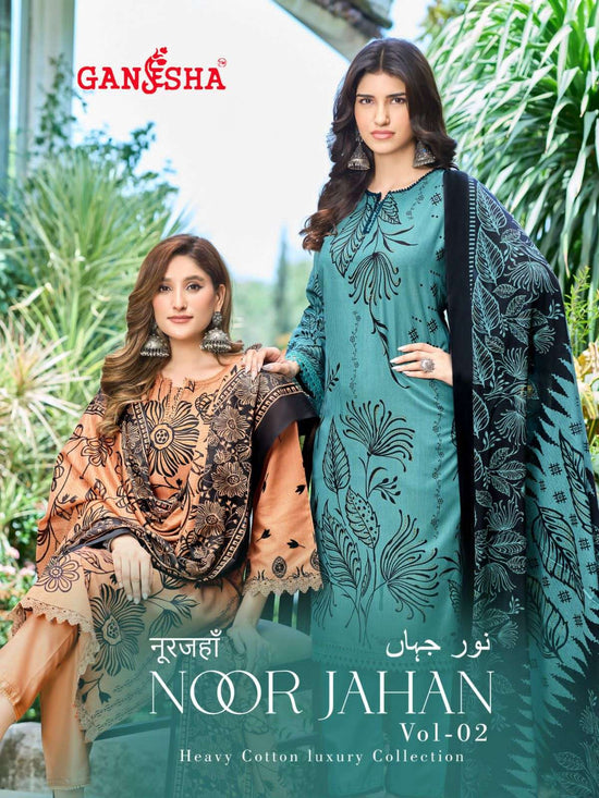 Ganesha Noor Jahan Vol 2 Heavy Cotton Summer Dress Material - Amrah Wholesale
