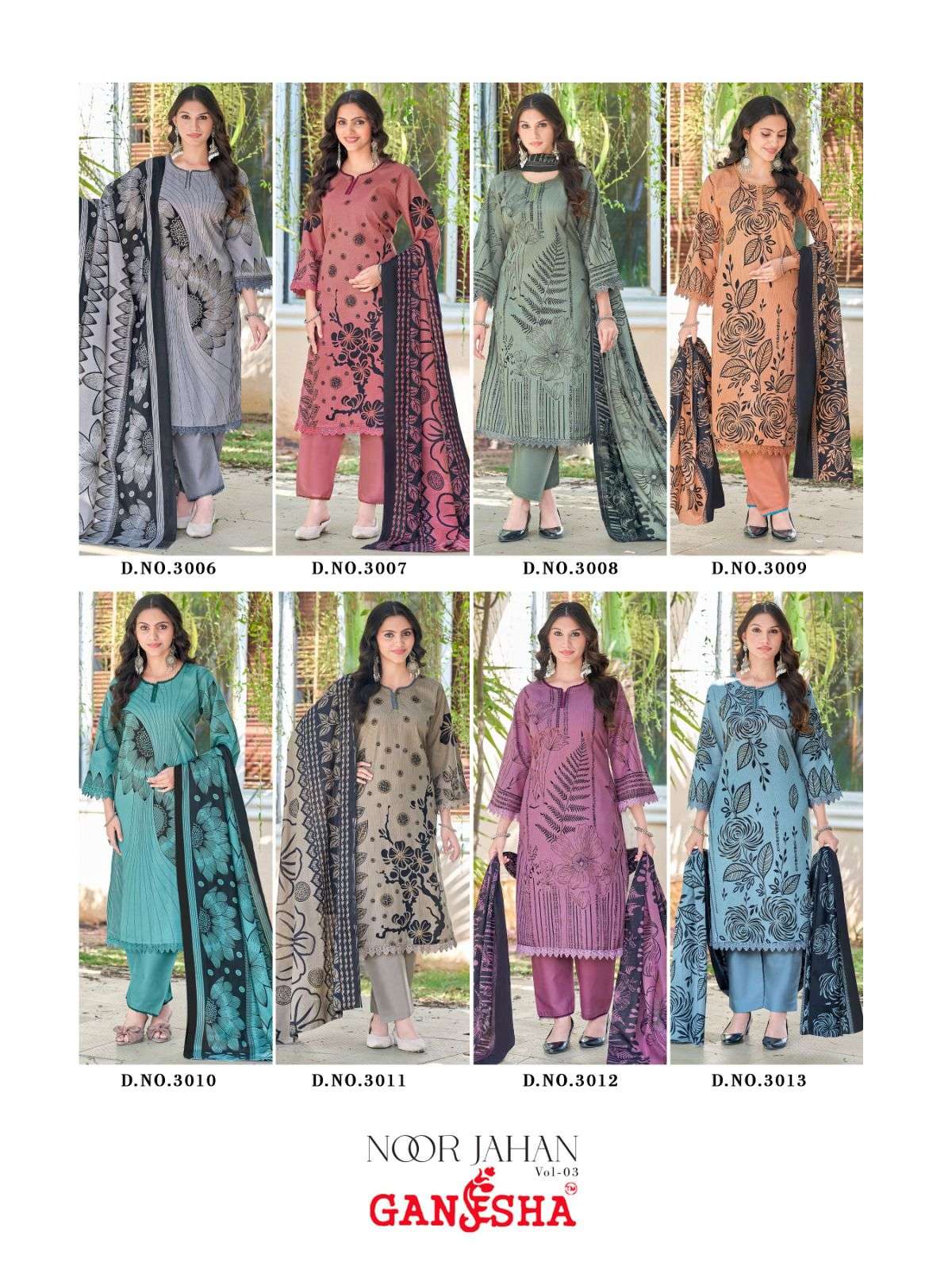 Ganesha Noor Jahan Vol - 3 Cotton Pakistani Suit - Amrah Wholesale