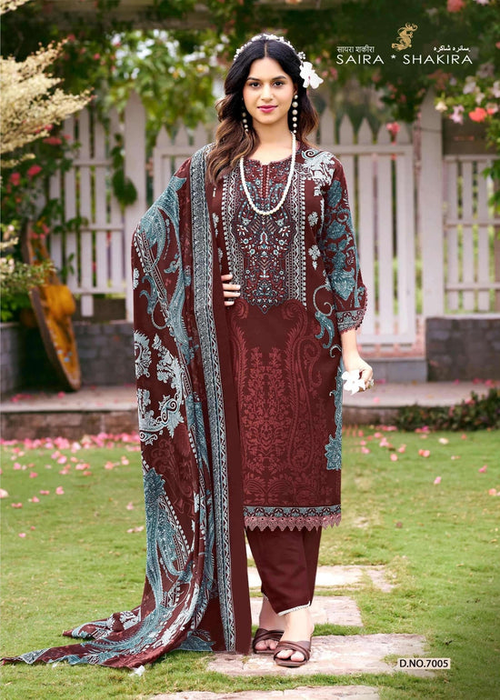 Ganesha Saira Sakira Vol-7 Cotton Printed Unstitched Pakistani Suit Set - Amrah Wholesale