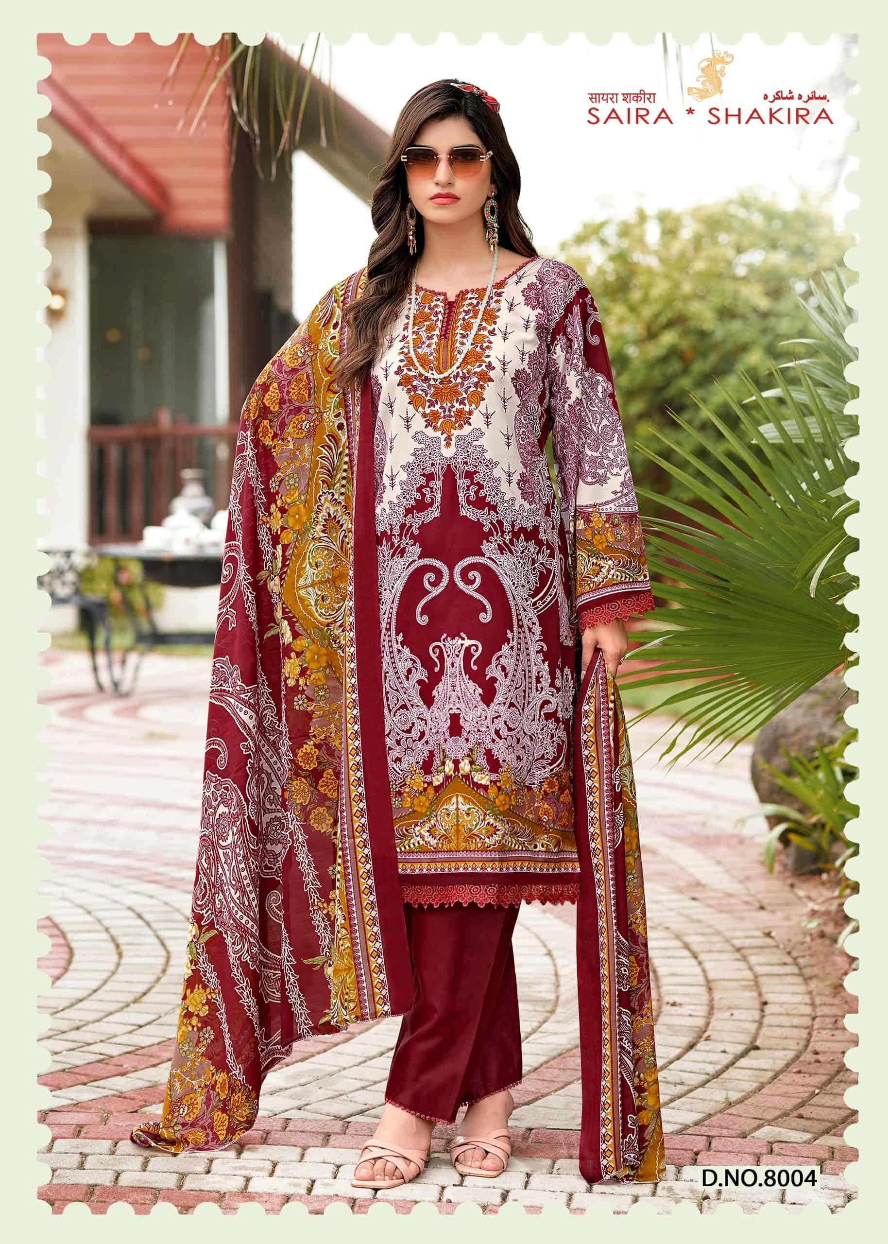 GANESHA SAIRA SAKIRA VOL-8 Cotton Unstitched Pakistani Suit