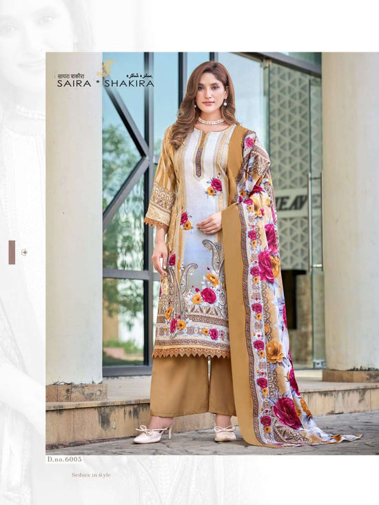 Ganesha Saira Shakira Vol 6 Cotton Printed Dress Material