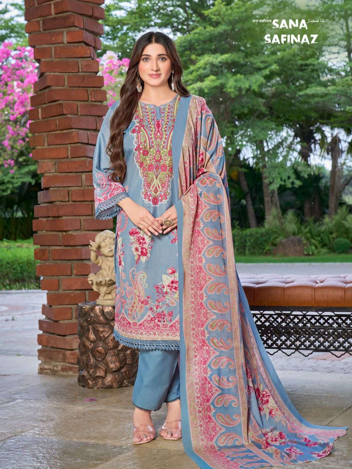 Ganesha Sana Safinaz Vol 12 Karachi Cotton Pakistani Suit - Amrah Wholesale