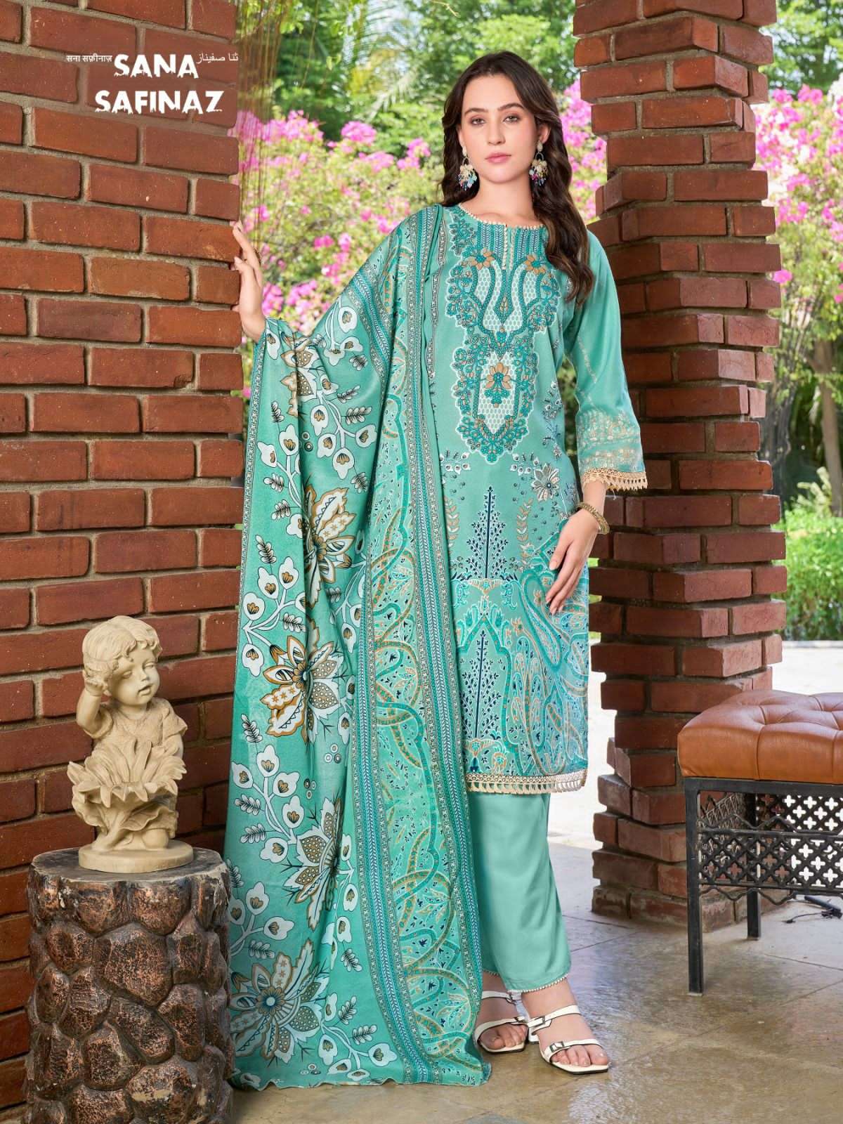 Ganesha Sana Safinaz Vol 12 Karachi Cotton Pakistani Suit - Amrah Wholesale