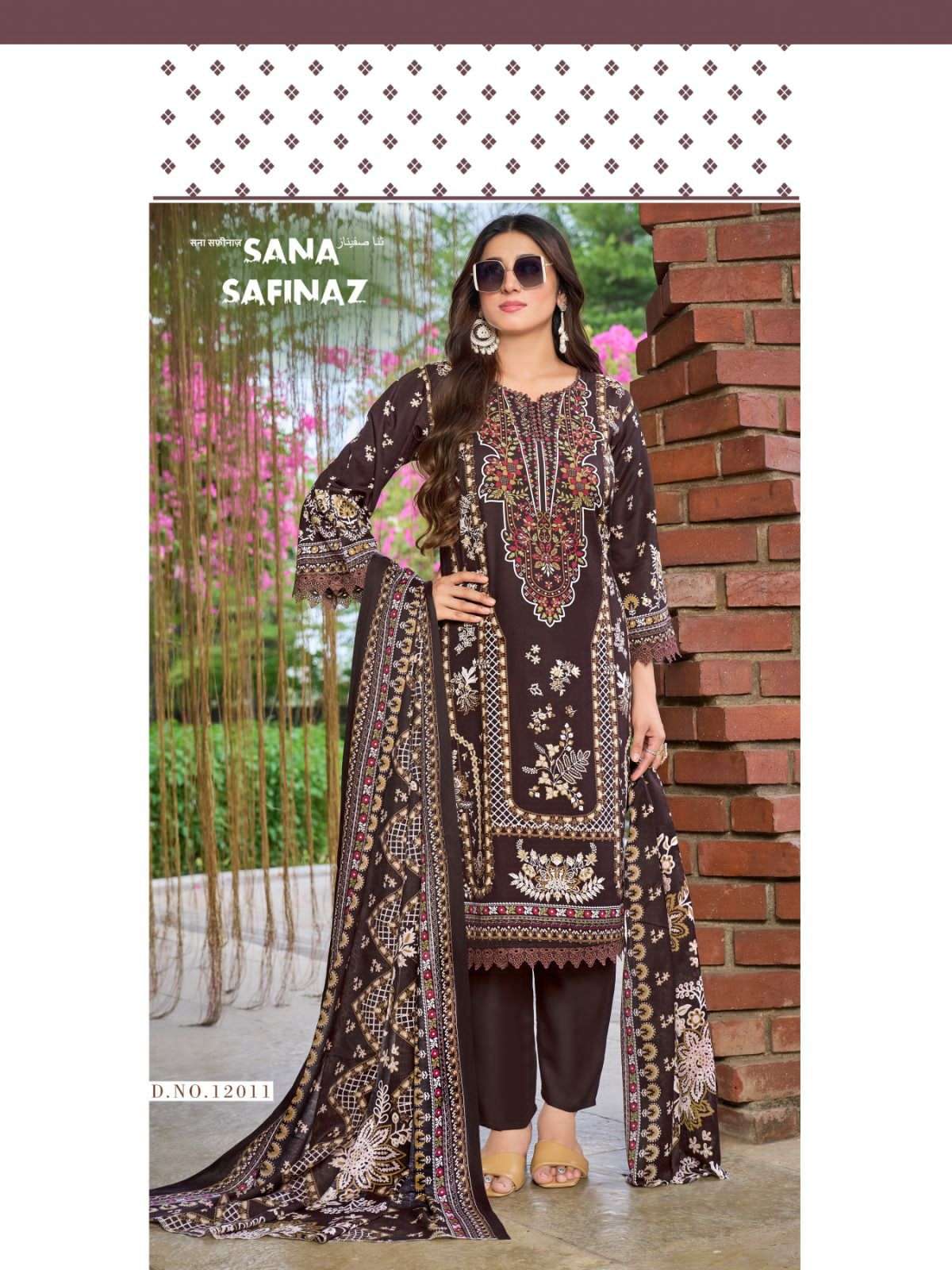 Ganesha Sana Safinaz Vol 12 Karachi Cotton Pakistani Suit - Amrah Wholesale