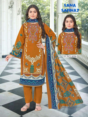 GANESHA SANA SAFINAZ VOL-4 Pure Cotton Printed Pakistani Suit - Amrah Wholesale