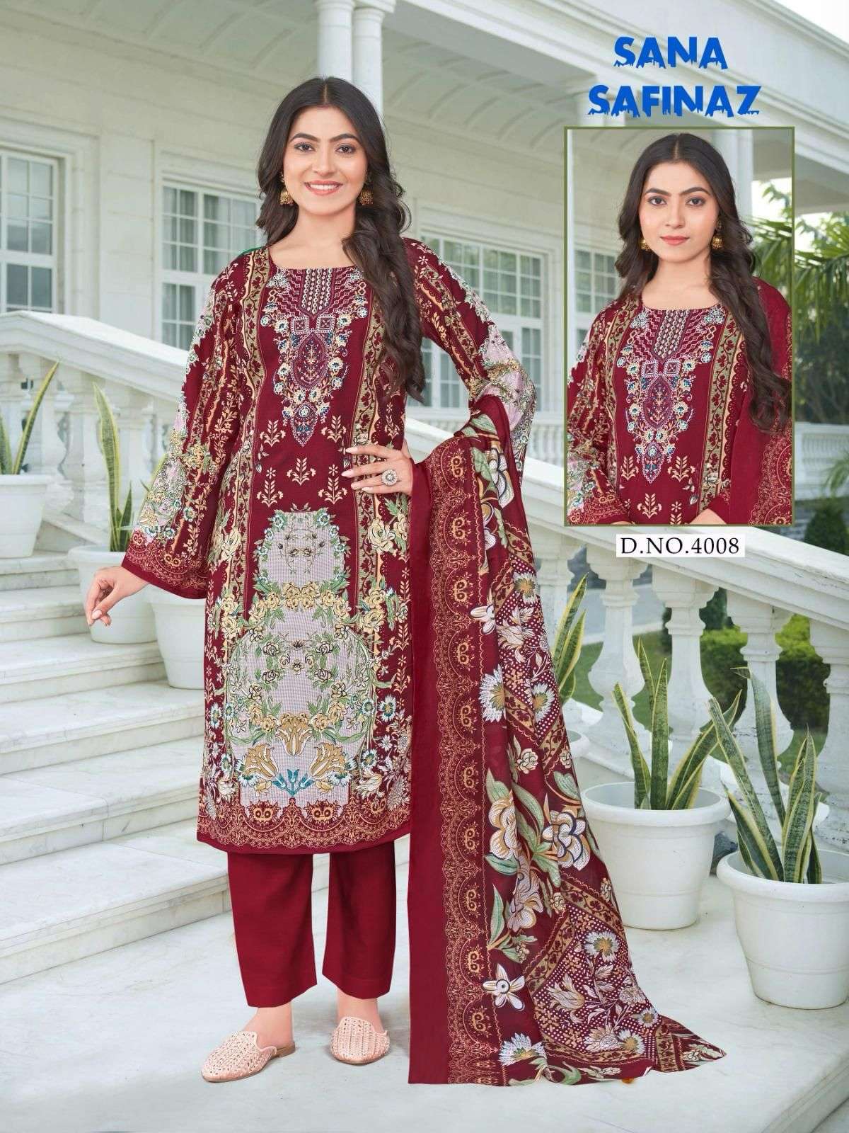 GANESHA SANA SAFINAZ VOL-4 Pure Cotton Printed Pakistani Suit - Amrah Wholesale