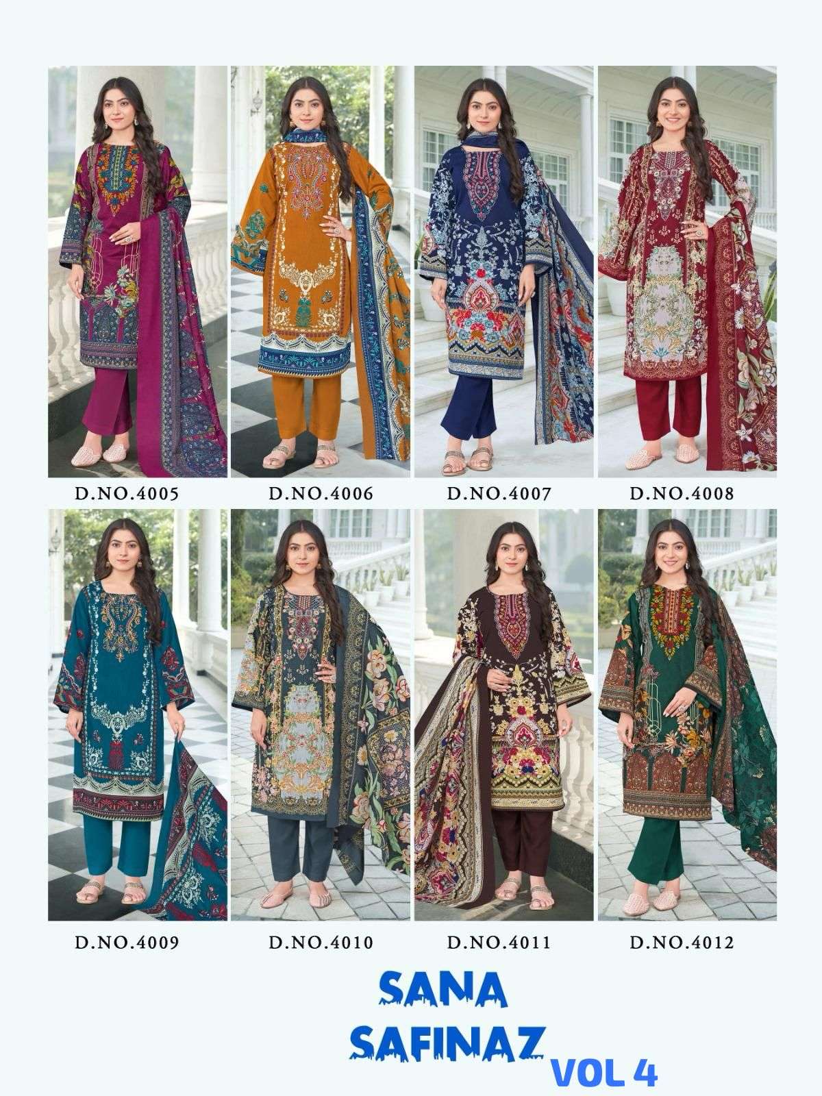 GANESHA SANA SAFINAZ VOL-4 Pure Cotton Printed Pakistani Suit - Amrah Wholesale