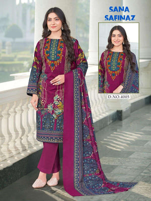 GANESHA SANA SAFINAZ VOL-4 Pure Cotton Printed Pakistani Suit - Amrah Wholesale