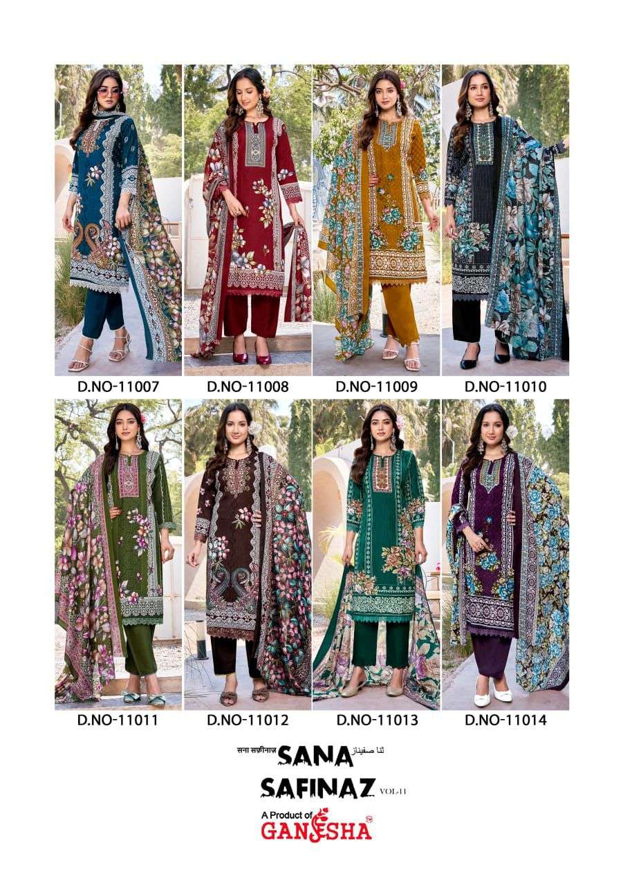 Ganesha Sana Safina Vol-11 Cotton Printed Pakistani Suit