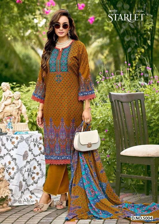 Ganesha Starlet Vol-5 Cotton Digital Printed Unstitched Pakistani Suit