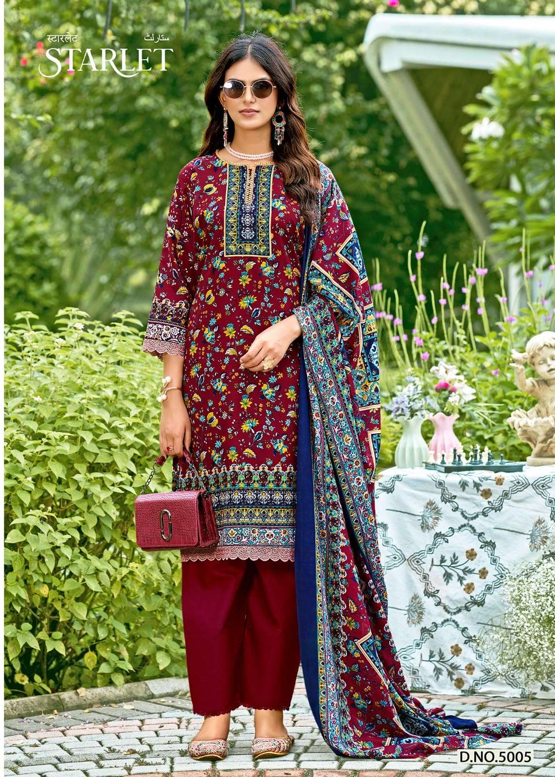 Ganesha Starlet Vol-5 Cotton Digital Printed Unstitched Pakistani Suit