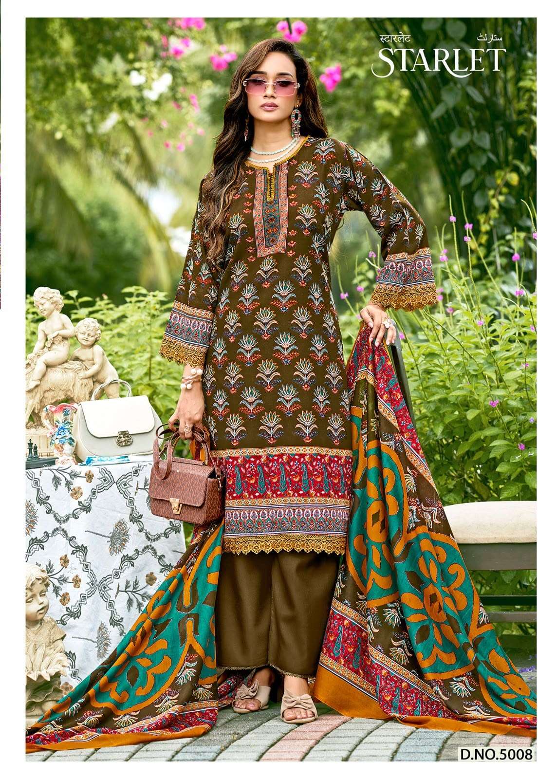 Ganesha Starlet Vol-5 Cotton Digital Printed Unstitched Pakistani Suit