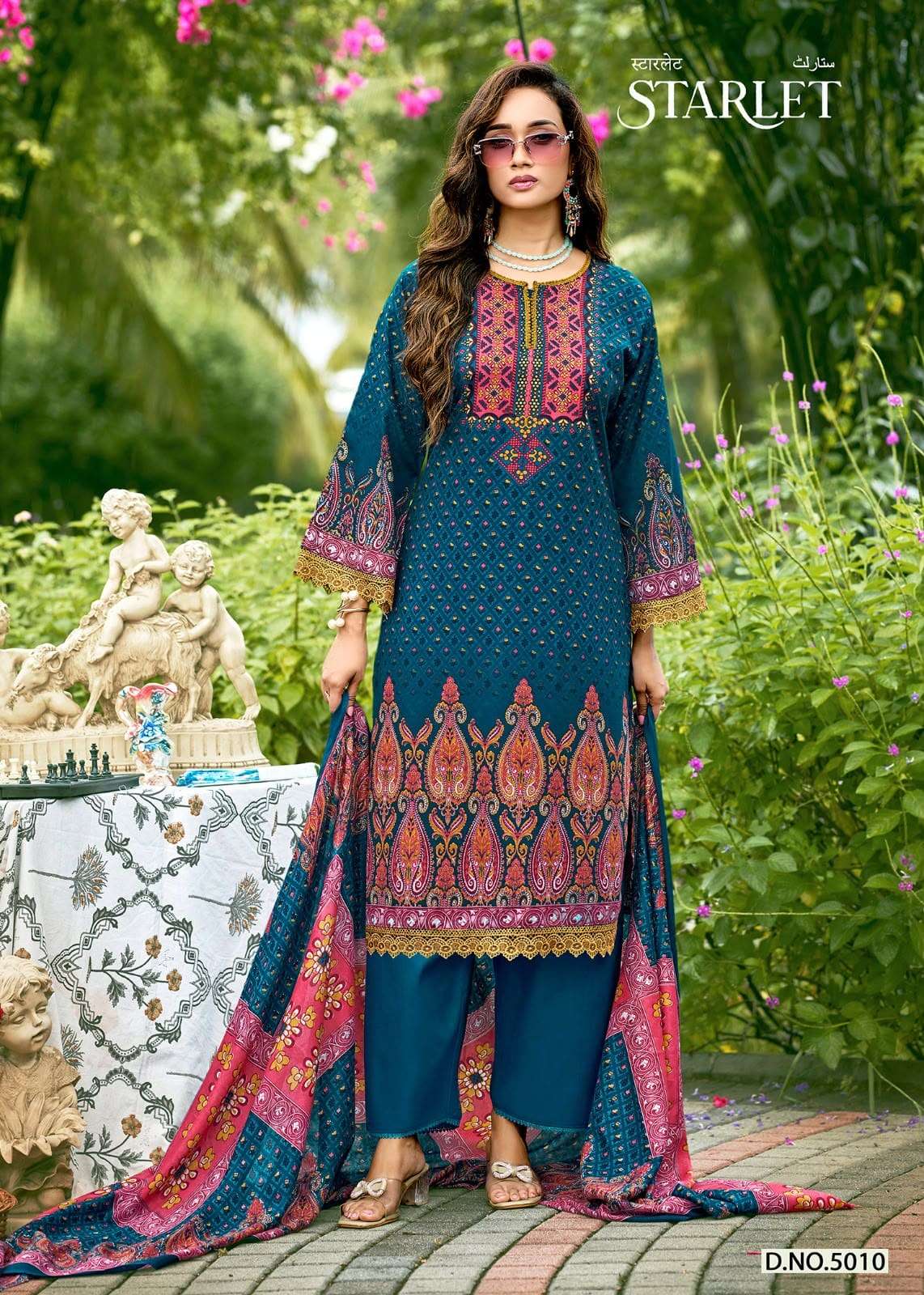 Ganesha Starlet Vol-5 Cotton Digital Printed Unstitched Pakistani Suit