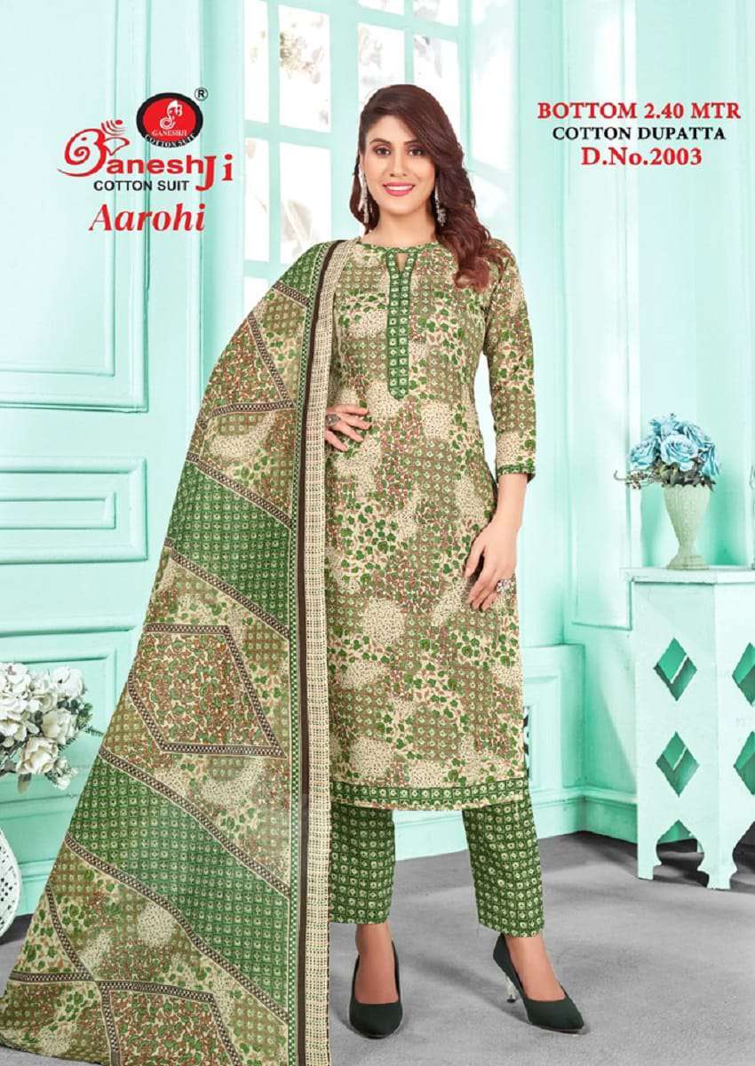 Ganeshji Aarohi Vol 2 Indo Cotton Printed Dress Material Wholesale - Amrah Wholesale