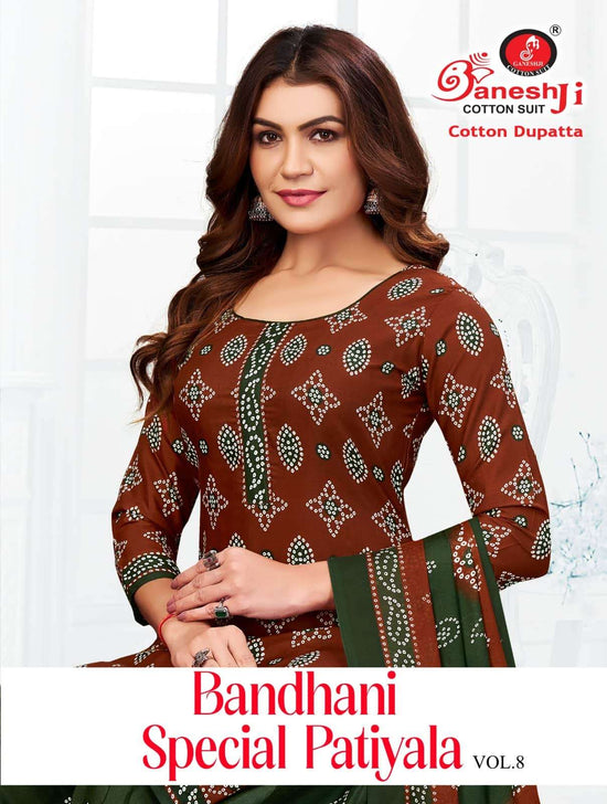 Ganeshji Bandhani Special Patiyala Vol 8 Soft Cotton Dress Material