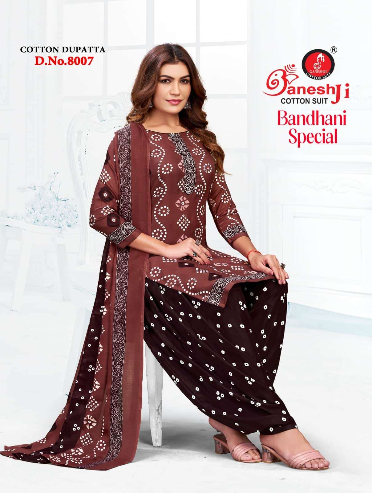 Ganeshji Bandhani Special Patiyala Vol 8 Soft Cotton Dress Material