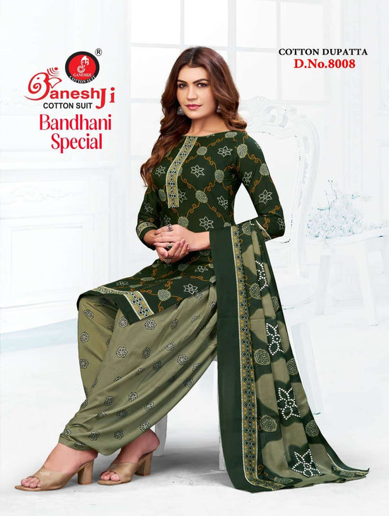 Ganeshji Bandhani Special Patiyala Vol 8 Soft Cotton Dress Material