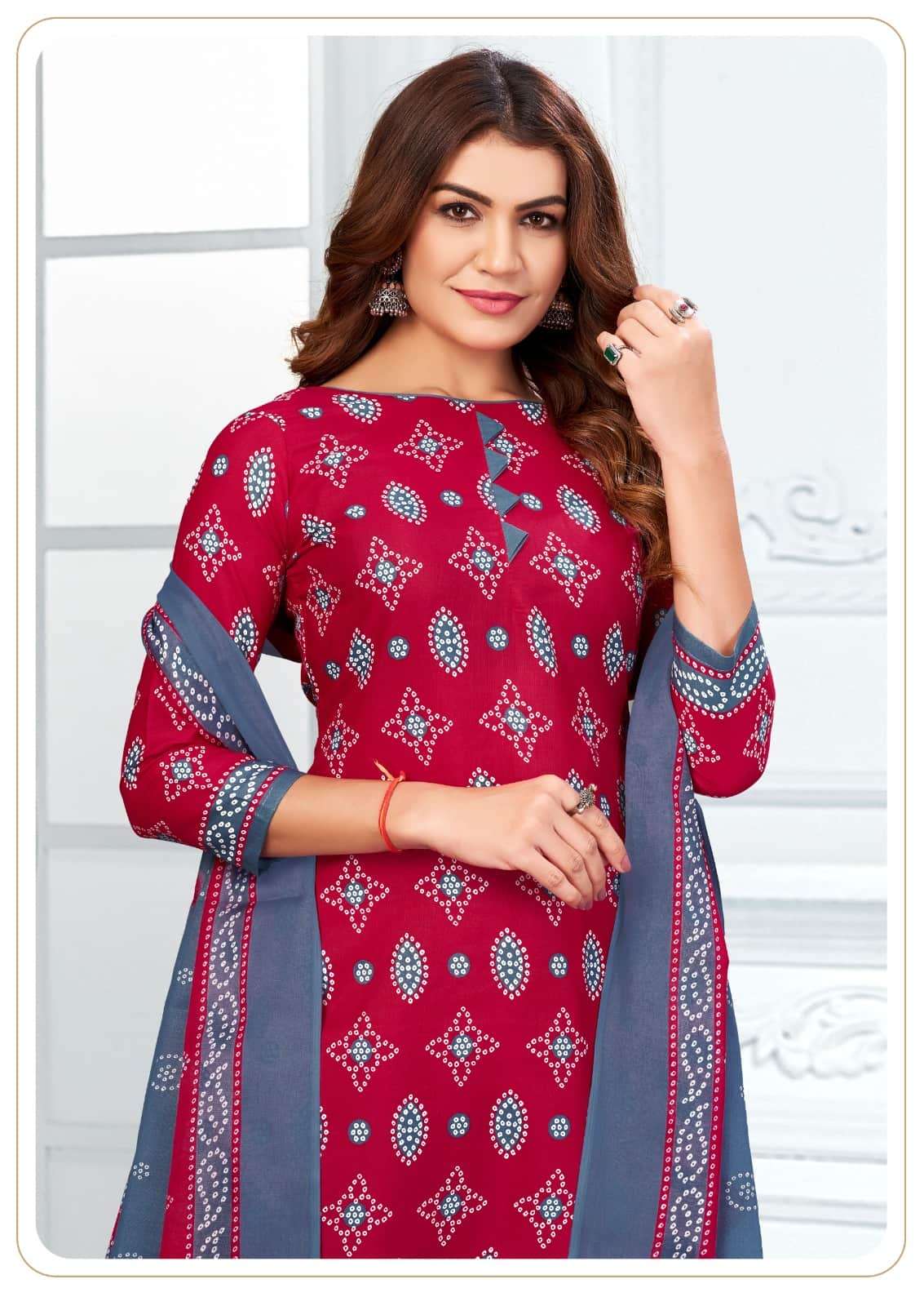 Ganeshji Bandhani Special Patiyala Vol 8 Soft Cotton Dress Material