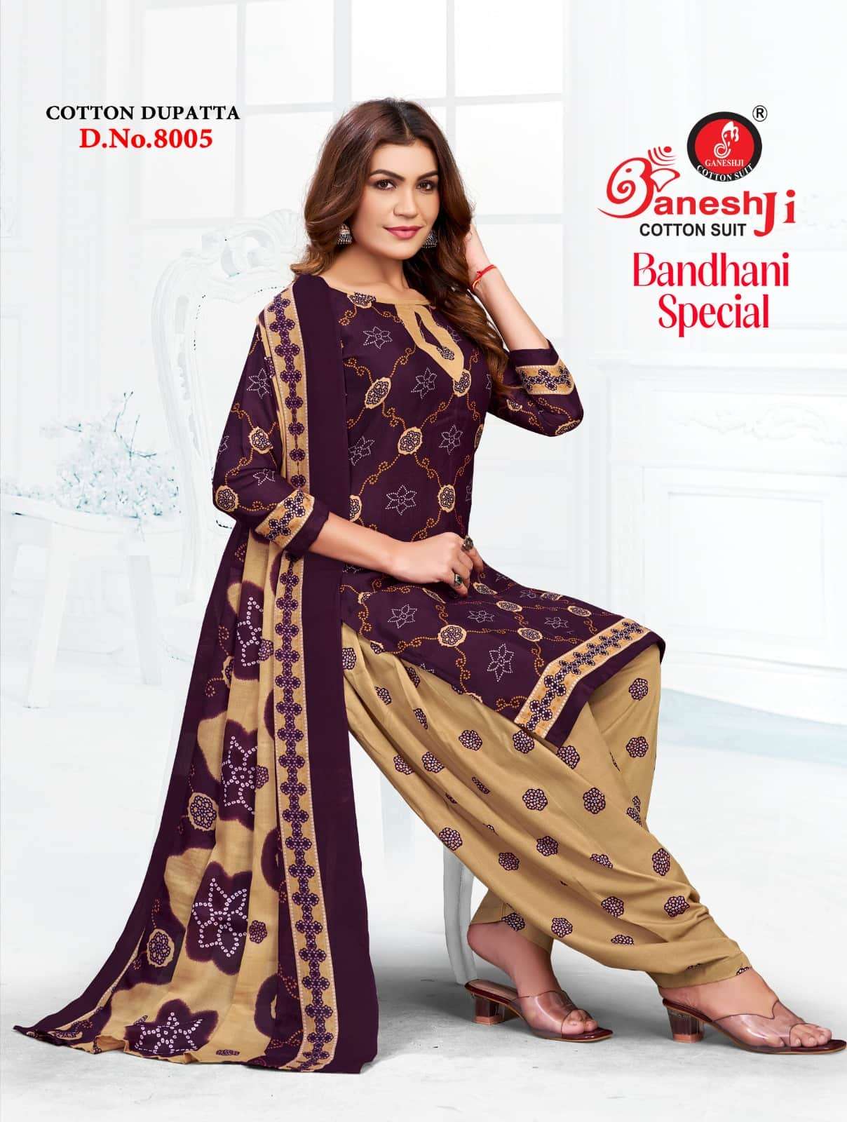Ganeshji Bandhani Special Patiyala Vol 8 Soft Cotton Dress Material