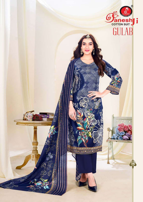 Ganeshji Gulab Vol 1 Heavy Cotton Aari Work Dress Material