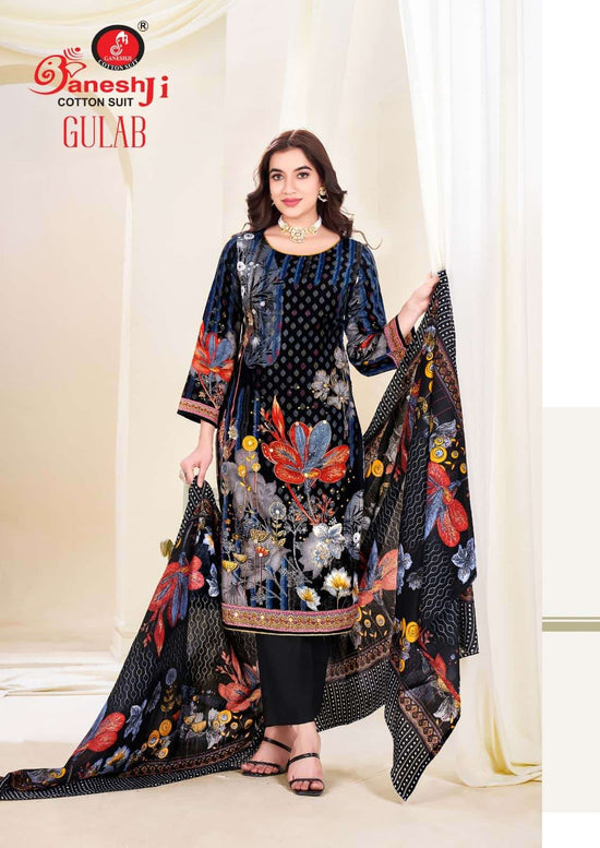 Ganeshji Gulab Vol 1 Heavy Cotton Aari Work Dress Material