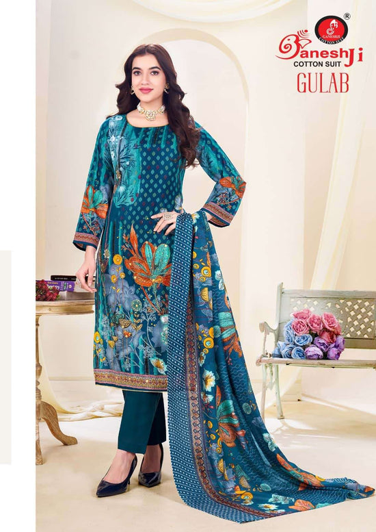 Ganeshji Gulab Vol 1 Heavy Cotton Aari Work Dress Material