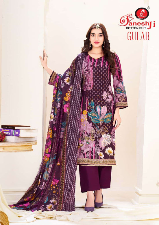 Ganeshji Gulab Vol 1 Heavy Cotton Aari Work Dress Material