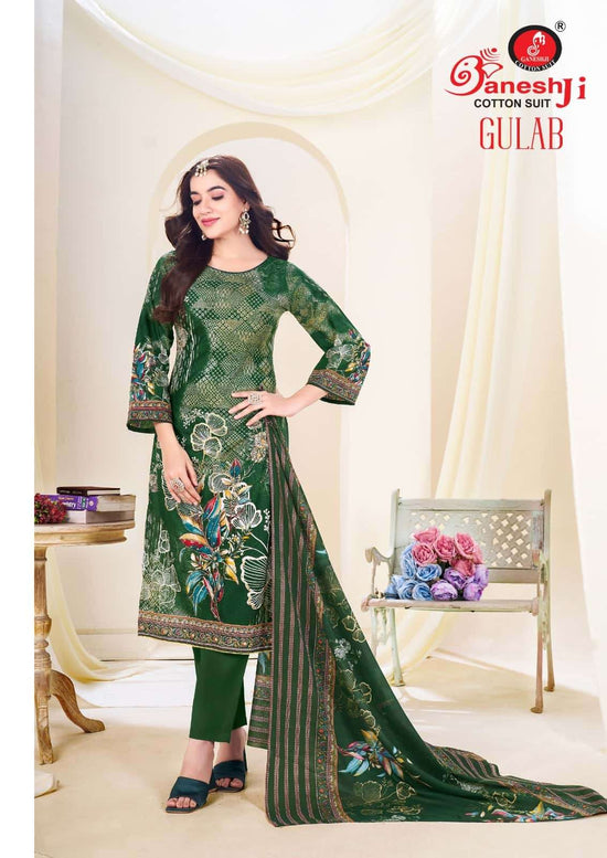 Ganeshji Gulab Vol 1 Heavy Cotton Aari Work Dress Material